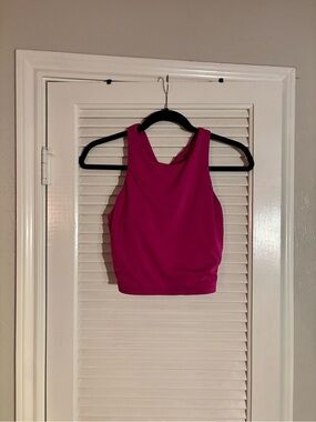 Athleta Magenta High-Neck Crop Tank